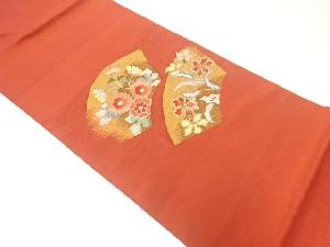 地紙に花模様織出し袋帯